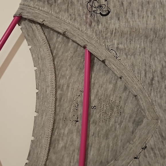 DISNEY Simba distressed burnout grey roll sleeve graphic tee Small Lion King WDW - Picture 2 of 9